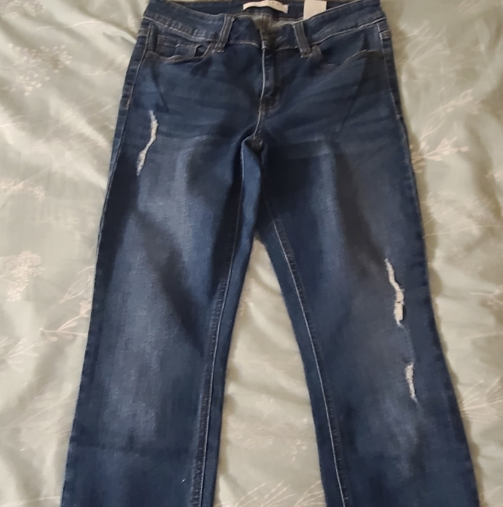 Eunina Women's Dark Blue Straight Leg Jeans